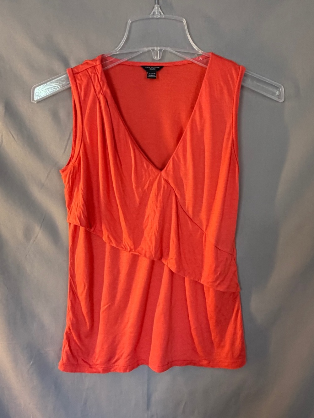 Ann Taylor Petite Sleeveless Blouse, Orange color XXSP